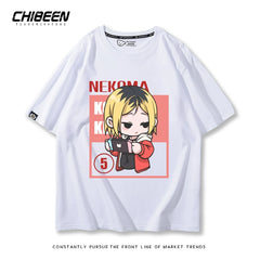 Hinata Anime Print Casual Cotton T-shirt