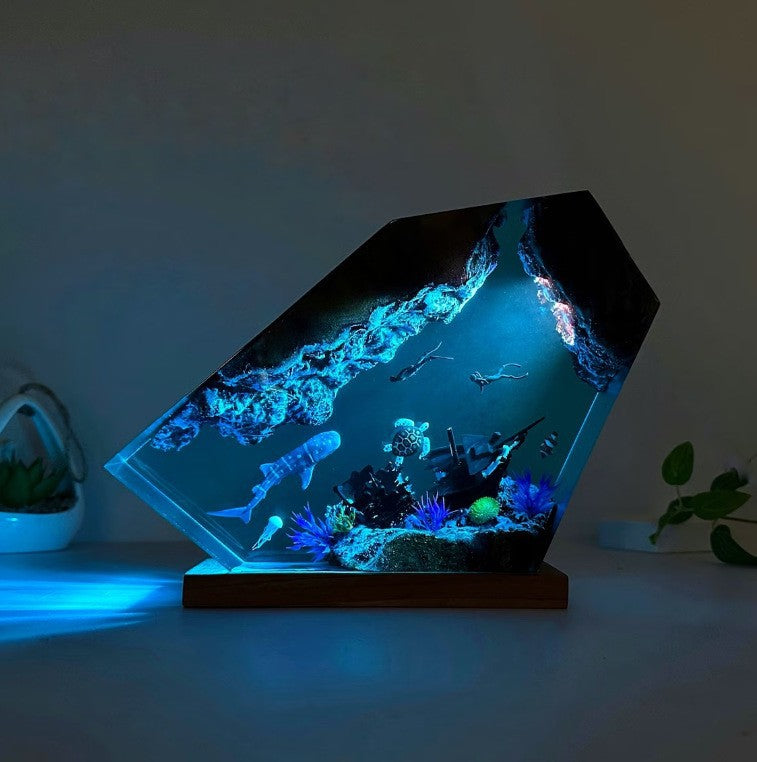 Creative Whale Sea Turtle Resin Night Light