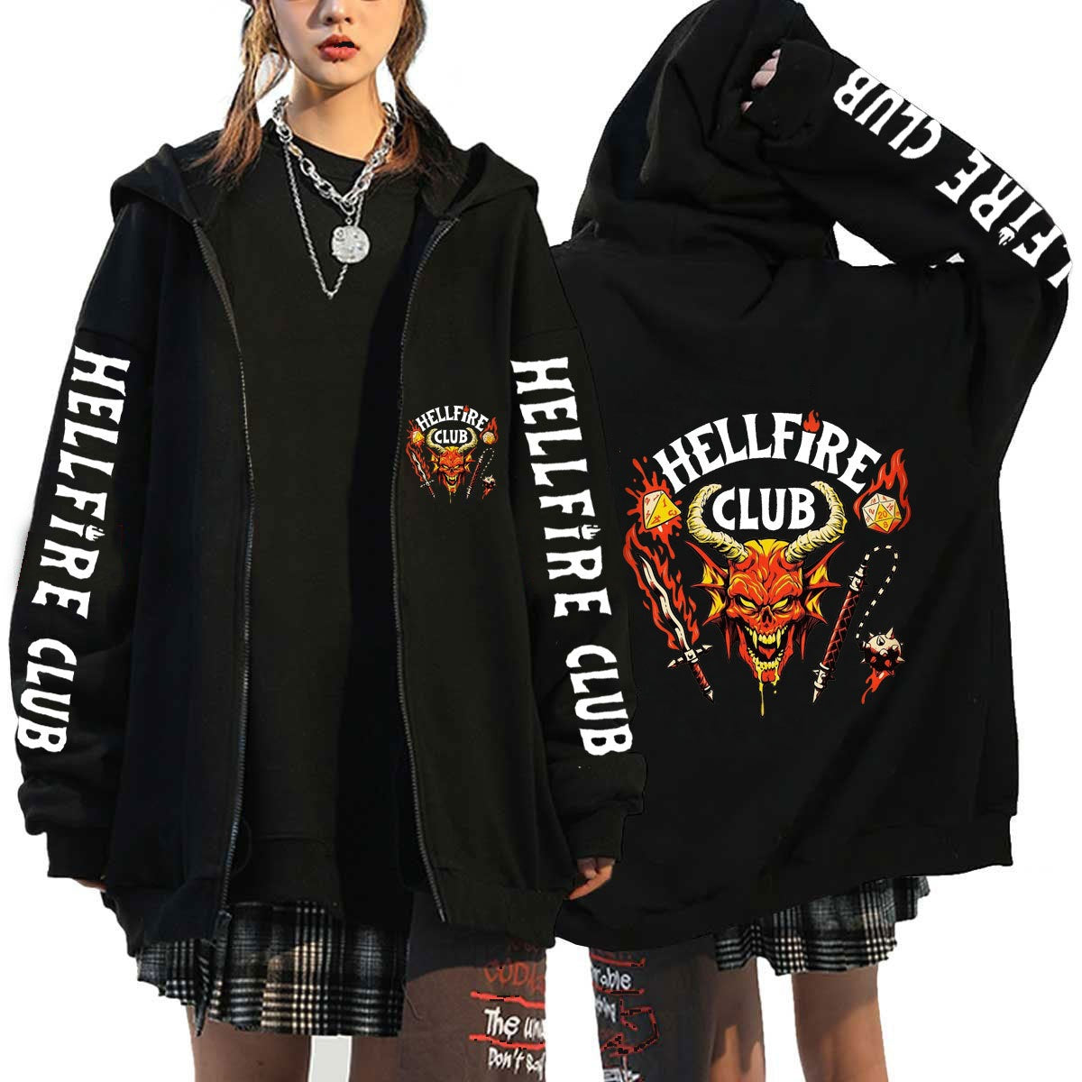 Unisex Hellfire Club Printed Sports Hoodie
