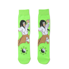 Trendy Men's Anime Cotton Socks