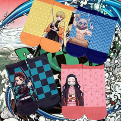 Women's Anime Printed Boat Socks