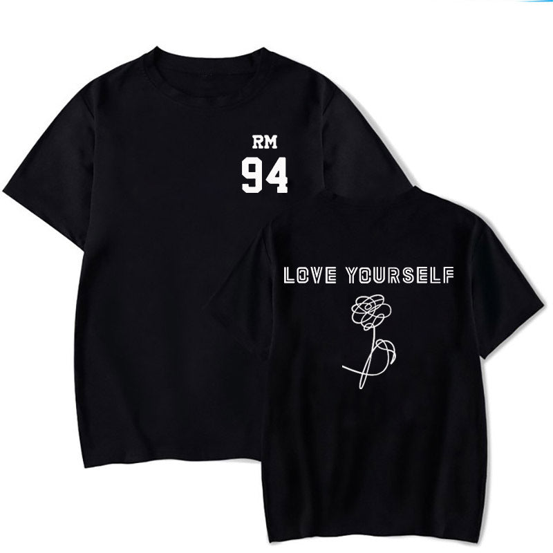 Casual LOVE YOURSELF Short-sleeved T-shirt