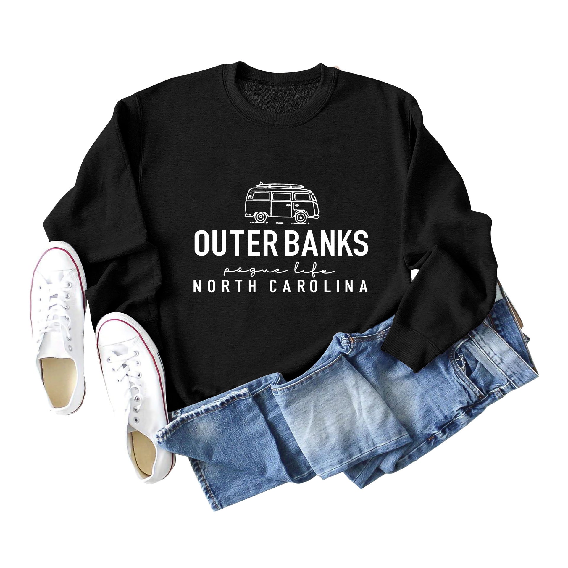 Women's Round Neck Loose Sweatshirt