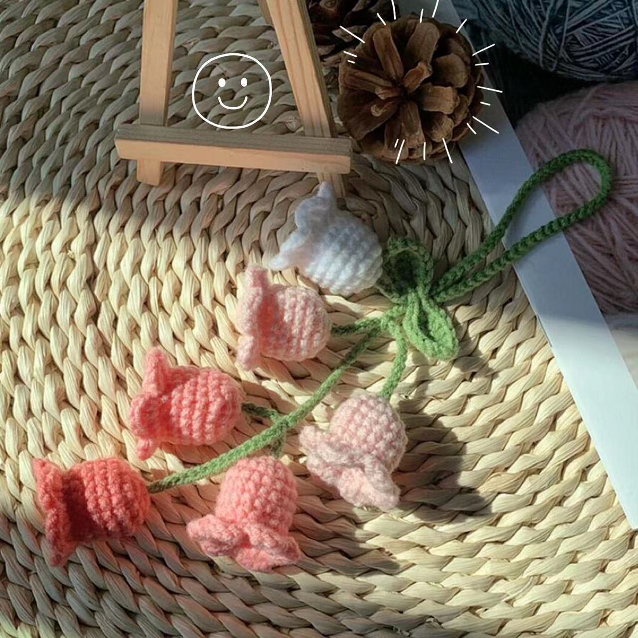 Lily Of The Valley Crochet Car Charm