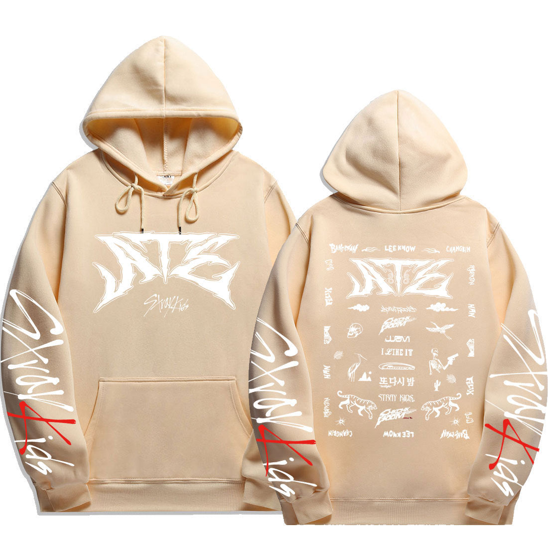 KPOP Atz Letter Printed Pullover Hoodie