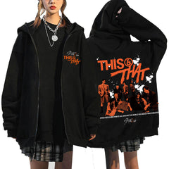 SKZ This & That Tracklist Print Zip Up Hoodie