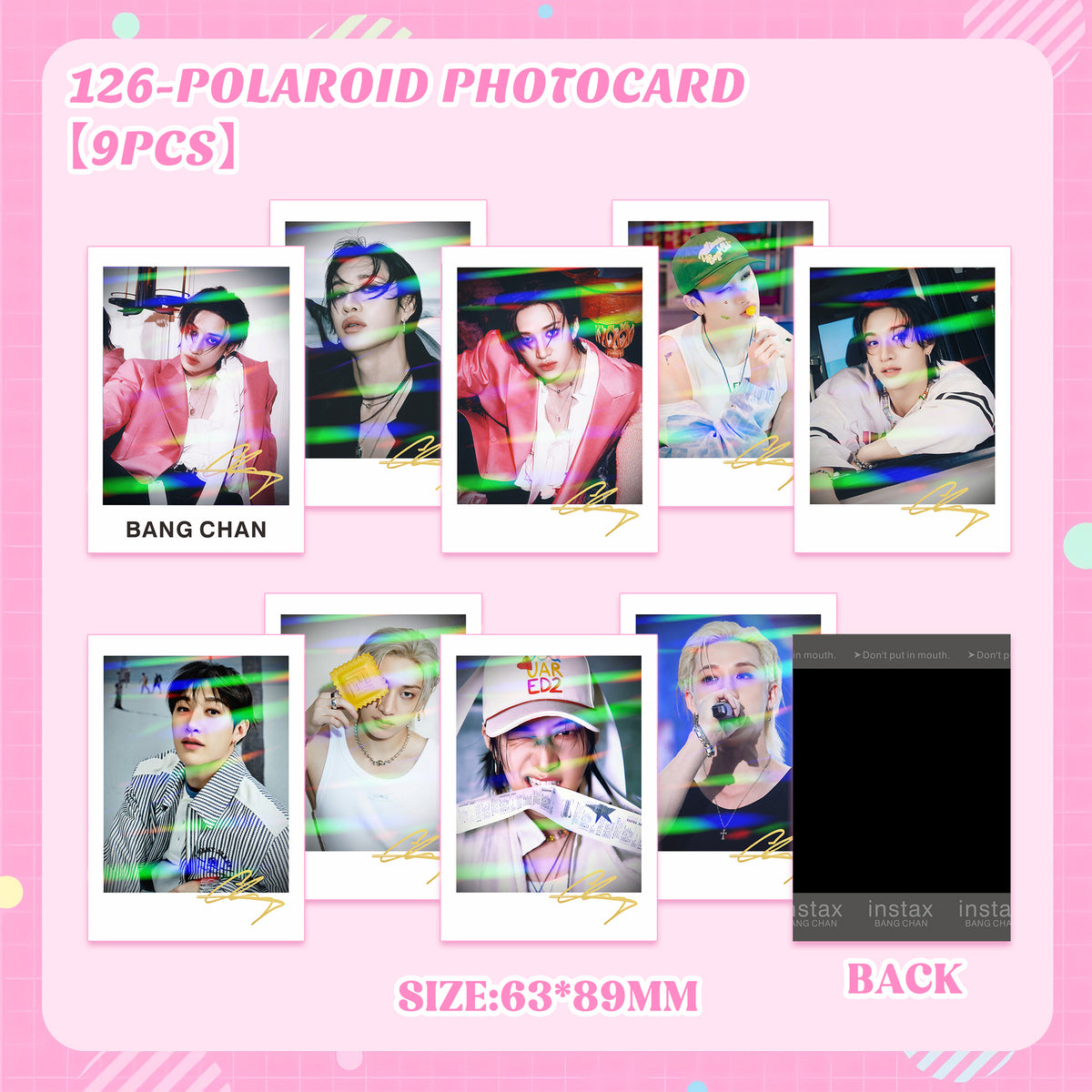 SKZ Polaroid Flash Photocard 9PCS