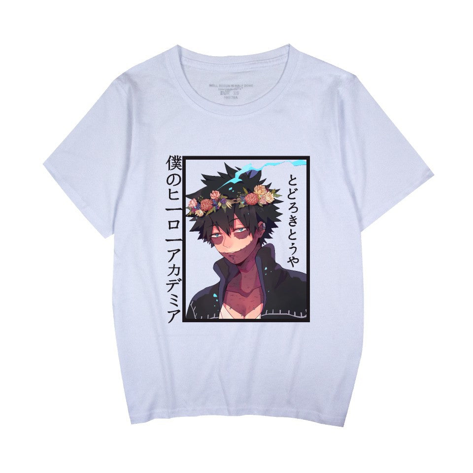 Unisex Anime Printed Casual Crew Neck T-shirt