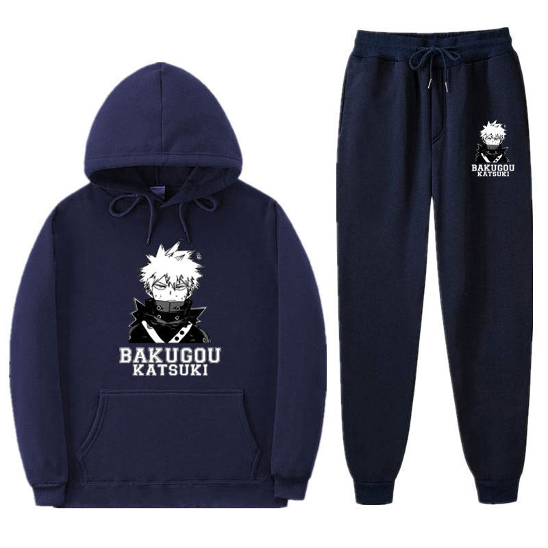 Casual Anime Bakugou Sports Hoodie Pants Suit