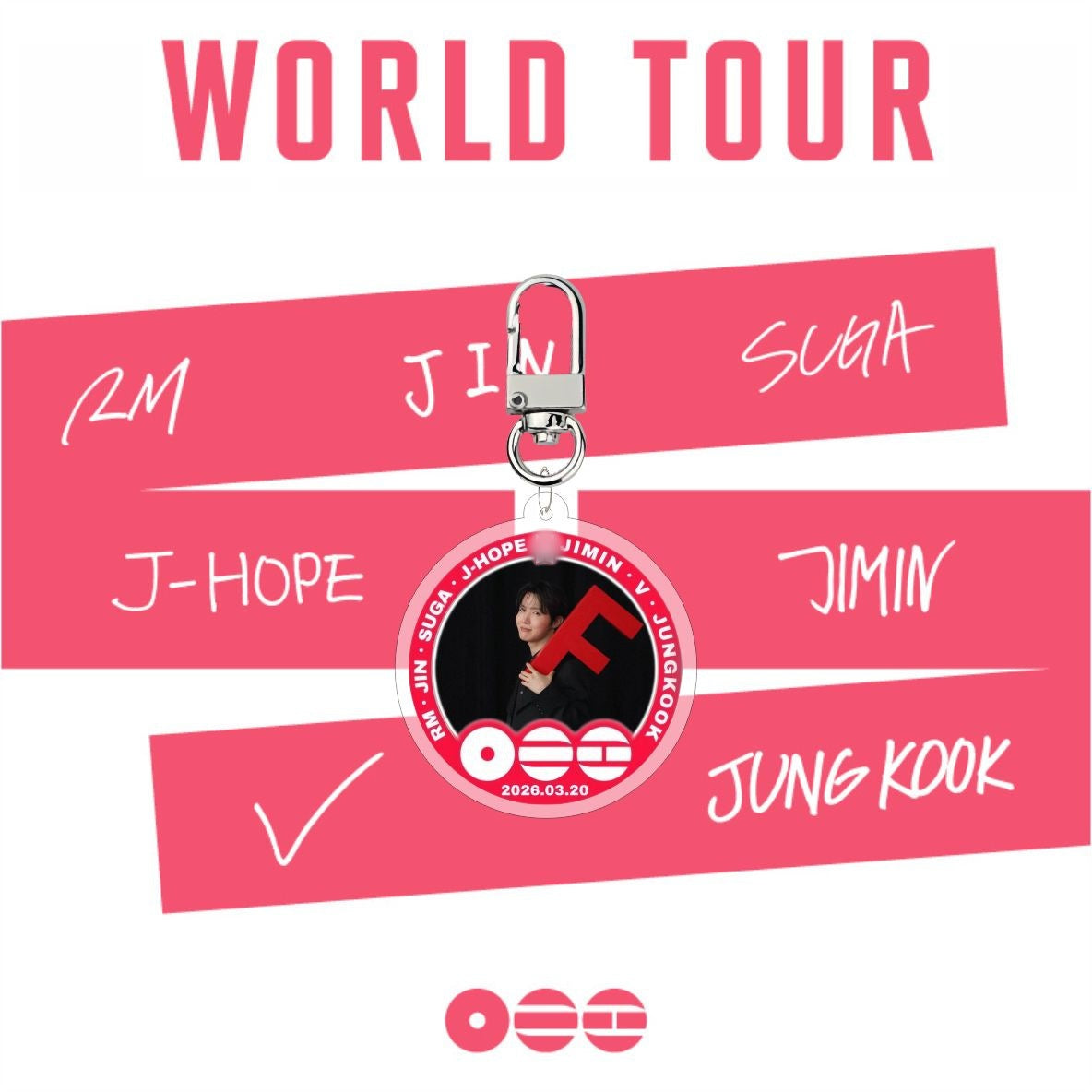 BANGTAN < ARIRANG > Round Pendant Acrylic Keychain