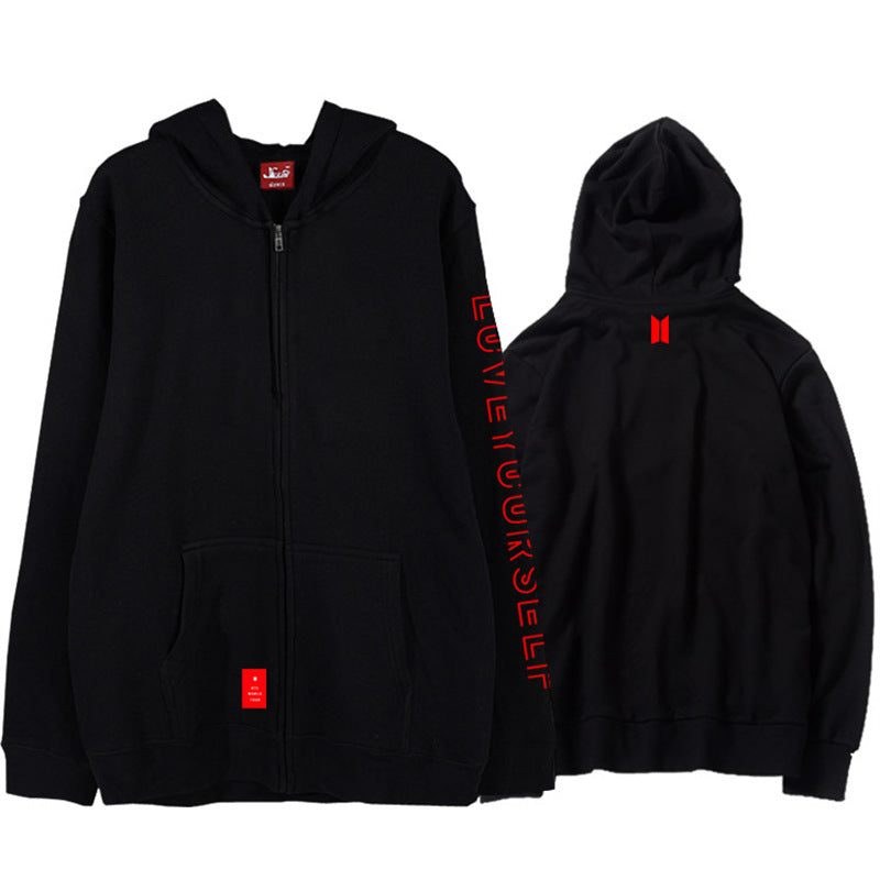 Unisex Kpop LOVE YOURSELF Hooded Jacket