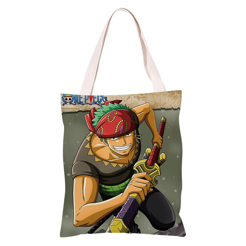 Trendy Anime Canvas Shoulder Bag