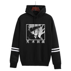 Unisex Anime Printed Casual Striped Hoodie