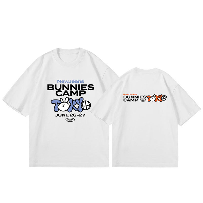 NJZ Bunnies Camp Round Neck T-shirt Top