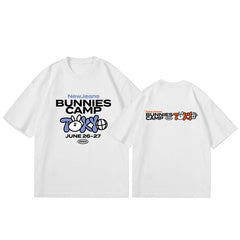 NJZ Bunnies Camp Round Neck T-shirt Top
