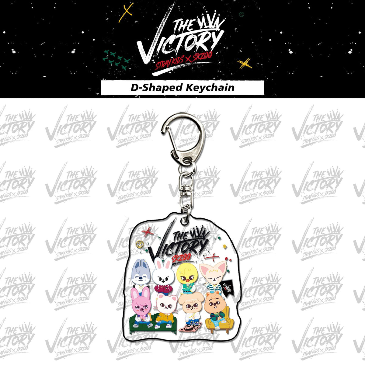 SKZ Cute Acrylic Backpack Pendant Keychain
