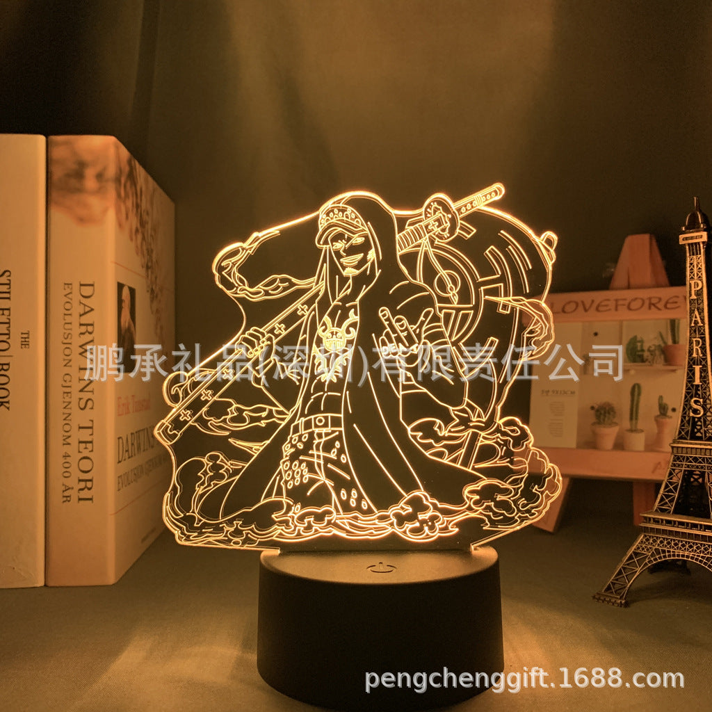Colorful Luffy 3D Night Light