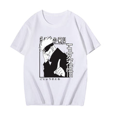 Unisex Gojo Anime Cotton Short Sleeve T-shirt