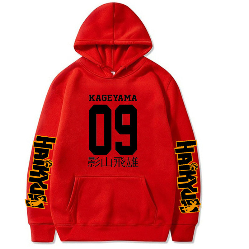 Unisex Kageyama Graphic Print Casual Hoodie