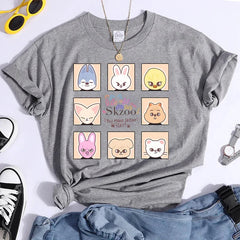 Women's SKZ Printed Short Sleeve T-Shirt Top