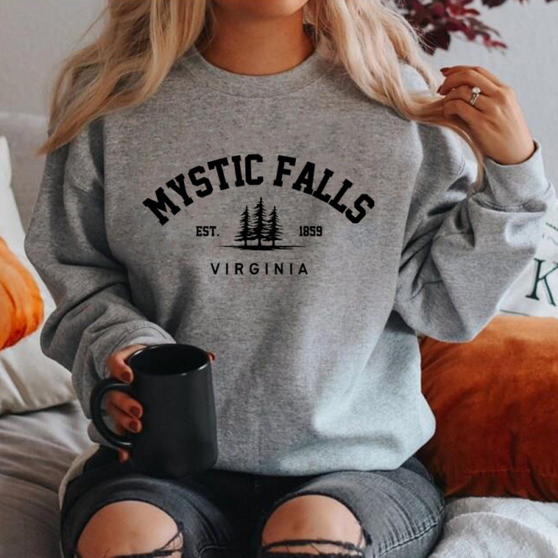 Casual Mystic Falls Virginia Crew Neck Sweatshirt