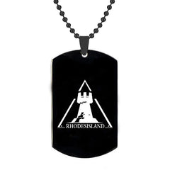 Game Cool Pattern Silver/black Tag Necklace