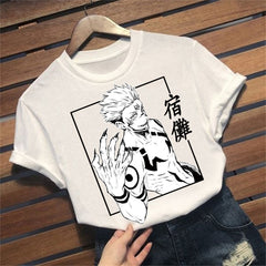 Unisex Anime Pattern Print Short-sleeved T-shirt