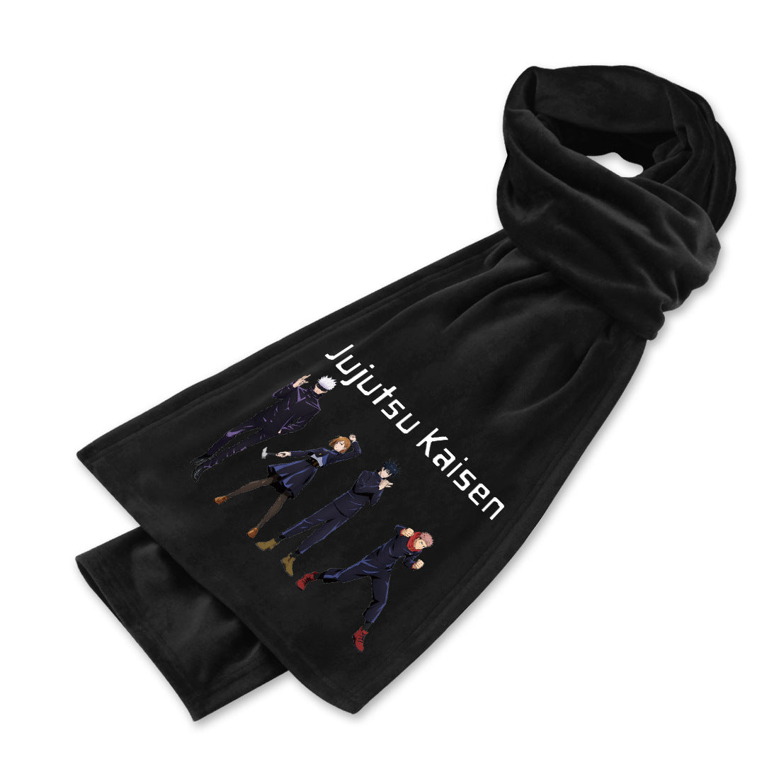 Anime Double-sided Mink Velvet Warm Scarf