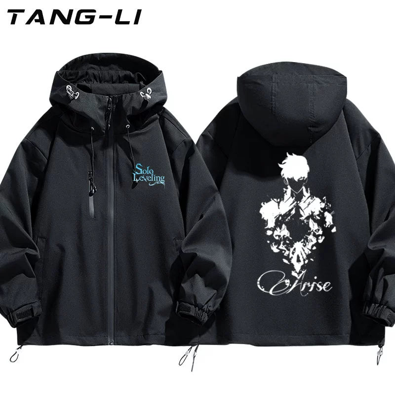 Men's Anime Graphic Print Hooded Jacket