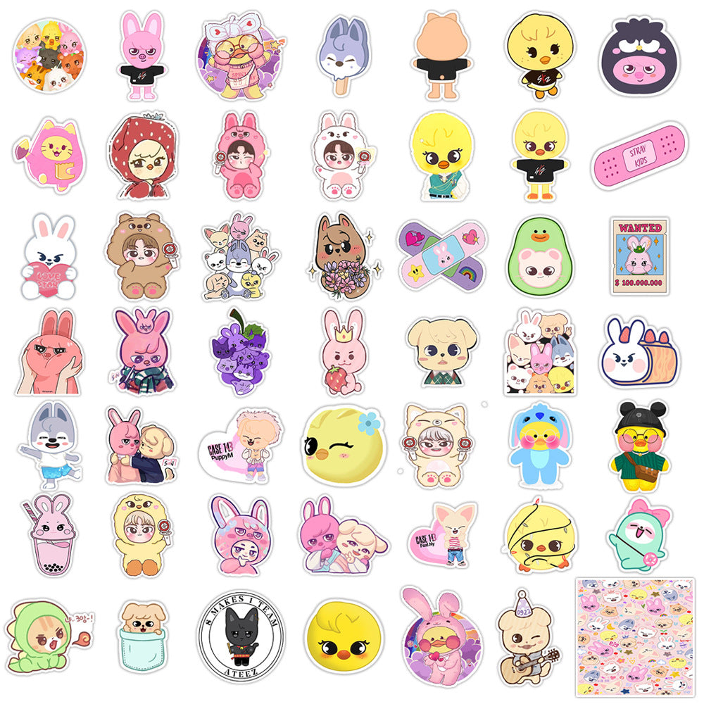 50 SKZ Animal Characters Cute Waterproof Stickers