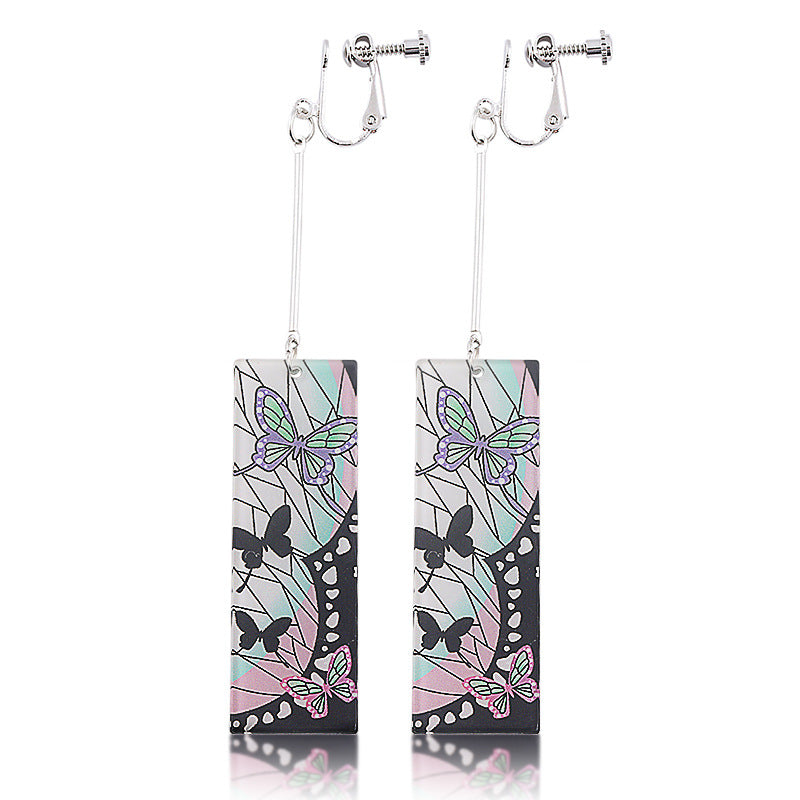 Chic Anime Tanjiro Cosplay Earrings Keychain