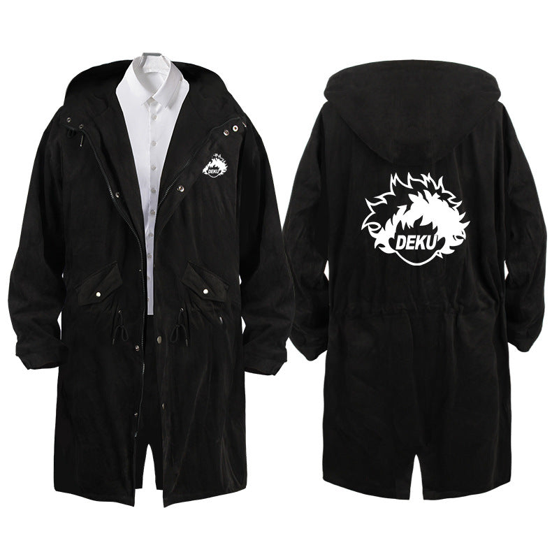 Trendy Unisex Anime Graphic Long Windbreaker Jacket