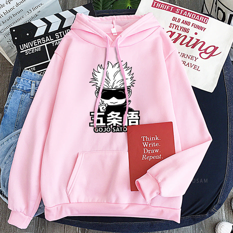 Unisex Anime Printed Casual Loose Hoodie