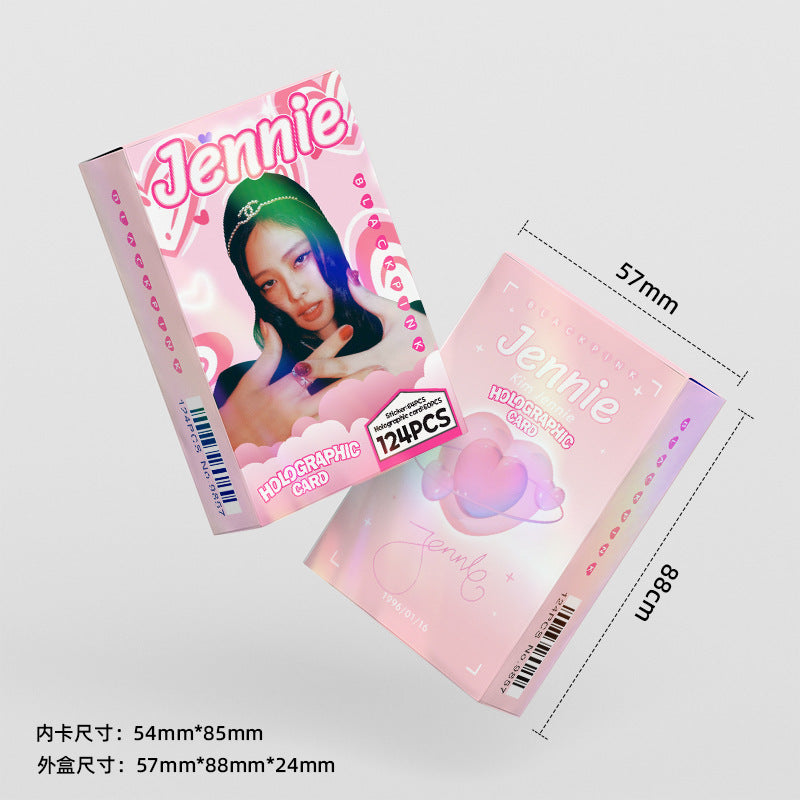 124pcs KPOP Holographic Cards