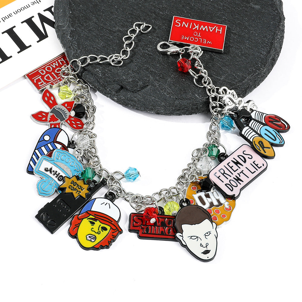 Cute Cartoon TV Pendant Bracelet