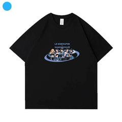 KPOP Cartoon Printed Short-sleeved T-shirt Cotton Top