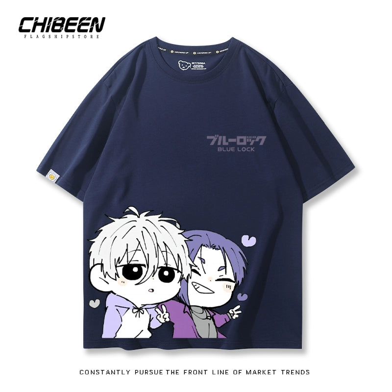 Unisex Anime Print Short-sleeved T-shirt