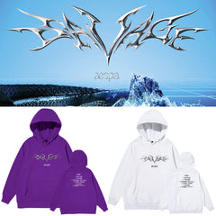 KPOP Album Savage Print Loose Pullover Hoodie