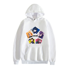 Unisex Anime Logo Printed Pullover Hoodie