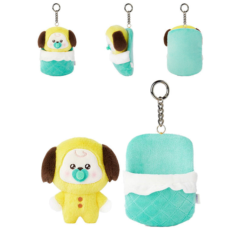 Cute Cartoon Sleeping Bag Plush Doll Pendant