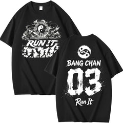 SKZ World Tour Run It Number Printed Short Sleeve T-Shirt
