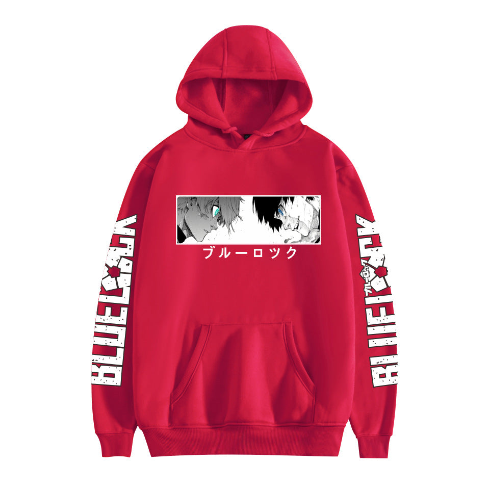 Casual Anime Print Loose Pullover Hoodie