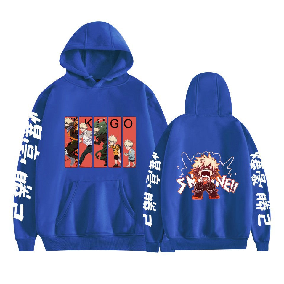 Unisex Anime Bakugo Printed Casual Hoodie