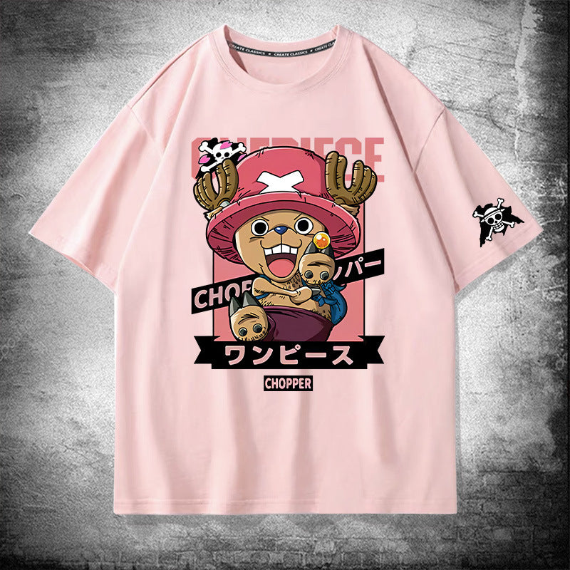 Unisex Cotton CHOPPER Pattern Loose T-shirt