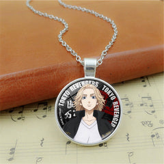 Retro Anime Time Gem Pendant Necklace