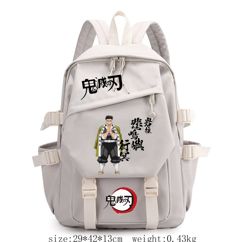 Retro Anime Printed School Backpack