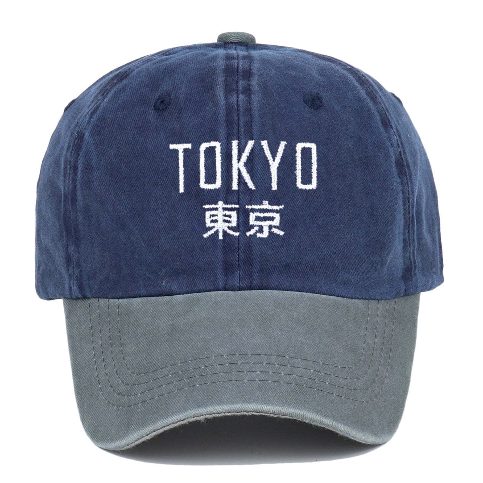 Retro Washed Tokyo Letter Baseball Cap