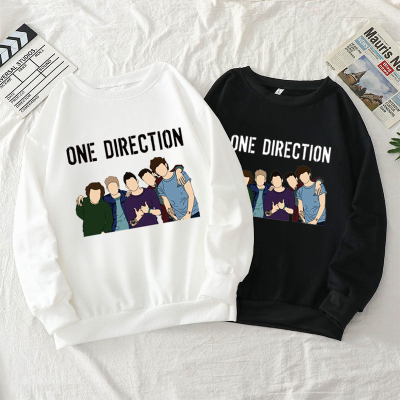 Casual Girls Letter Graphic Round Neck Sweatshirt