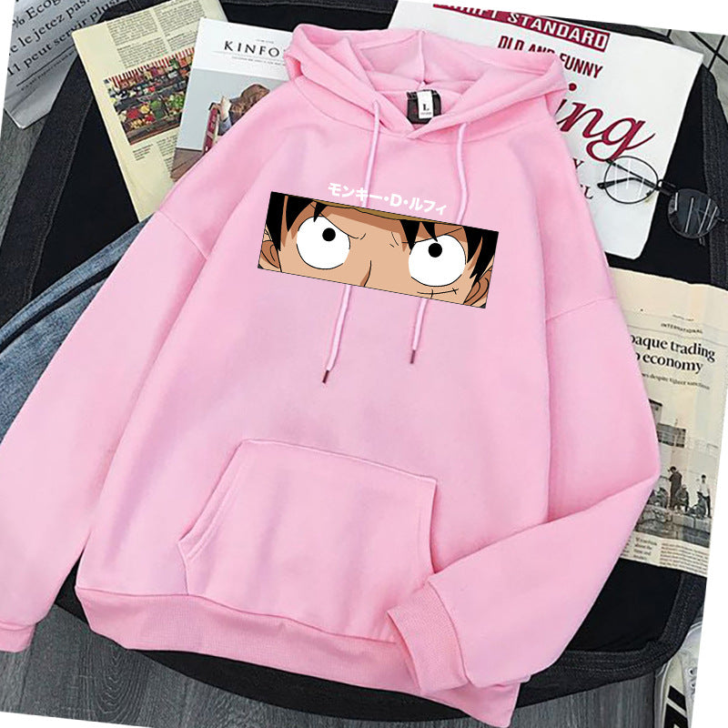 Unisex Creative Luffy Printed Casual Hoodie