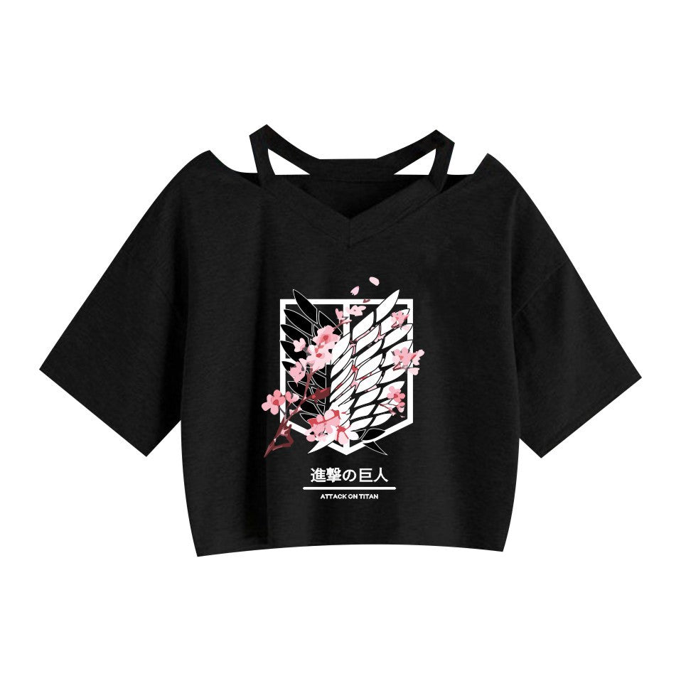 Women's Anime Graphic Cropped Top